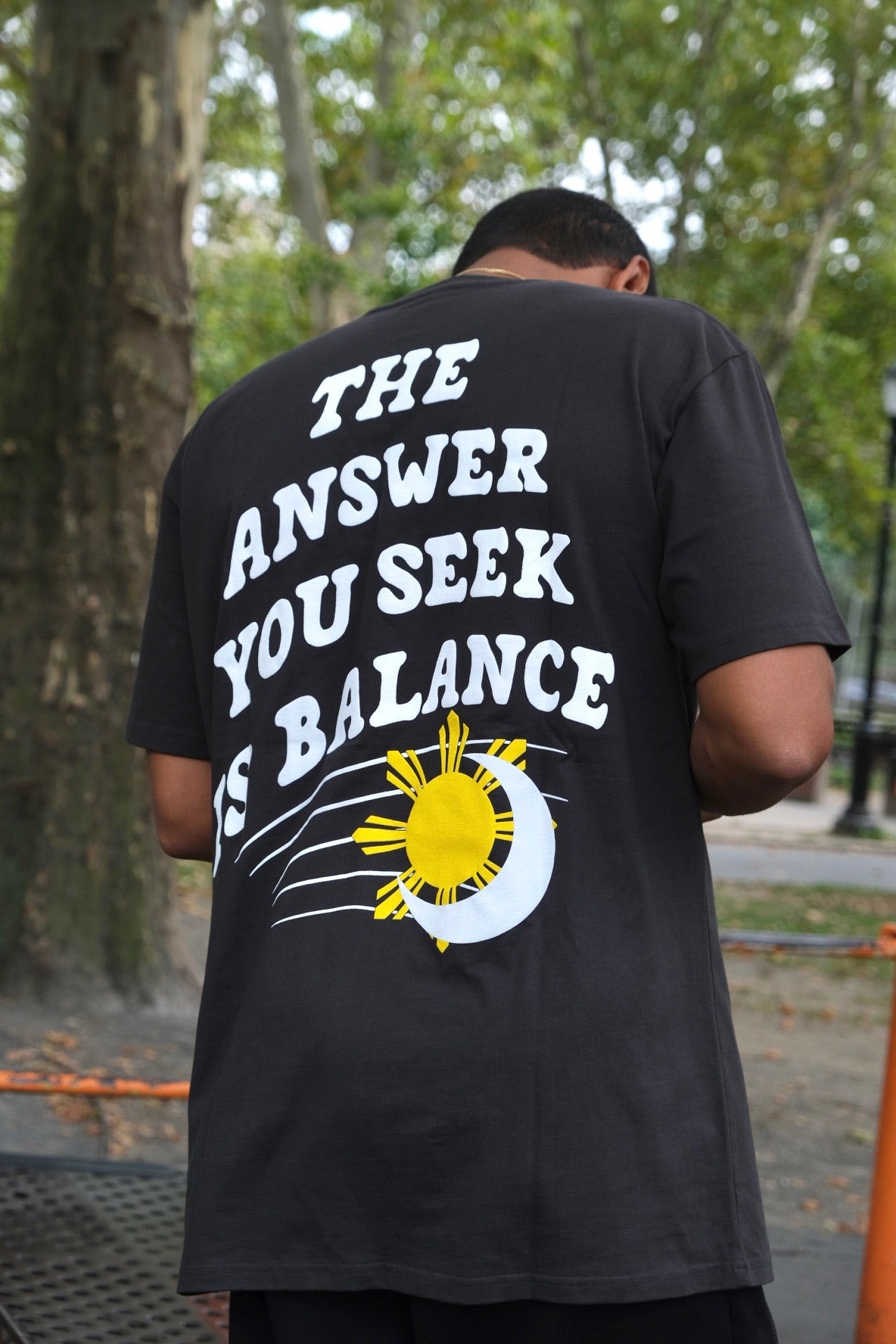 The Answer You Seek Is Balance (Charcoal Gray) Tee