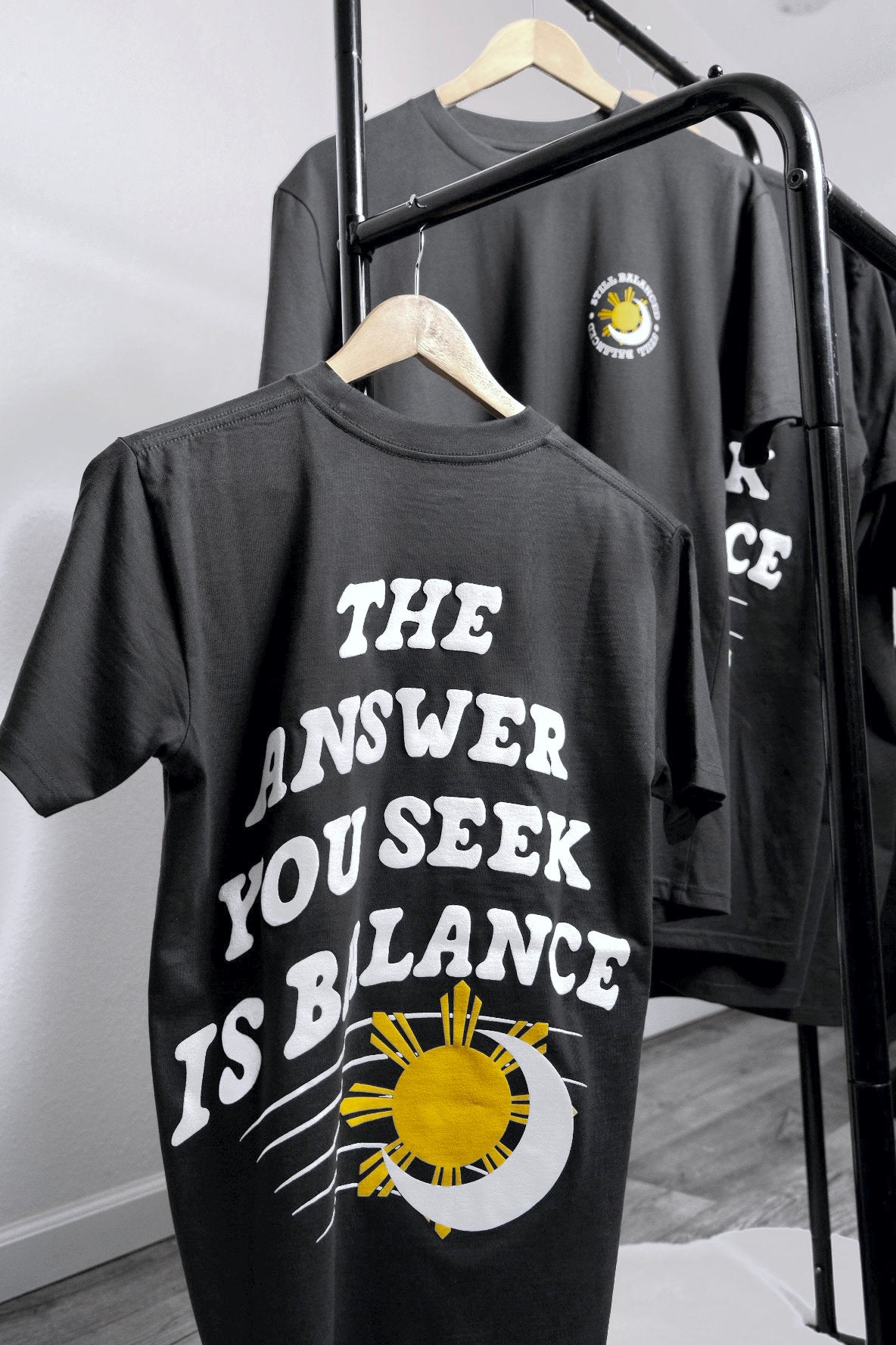 The Answer You Seek Is Balance (Charcoal Gray) Tee