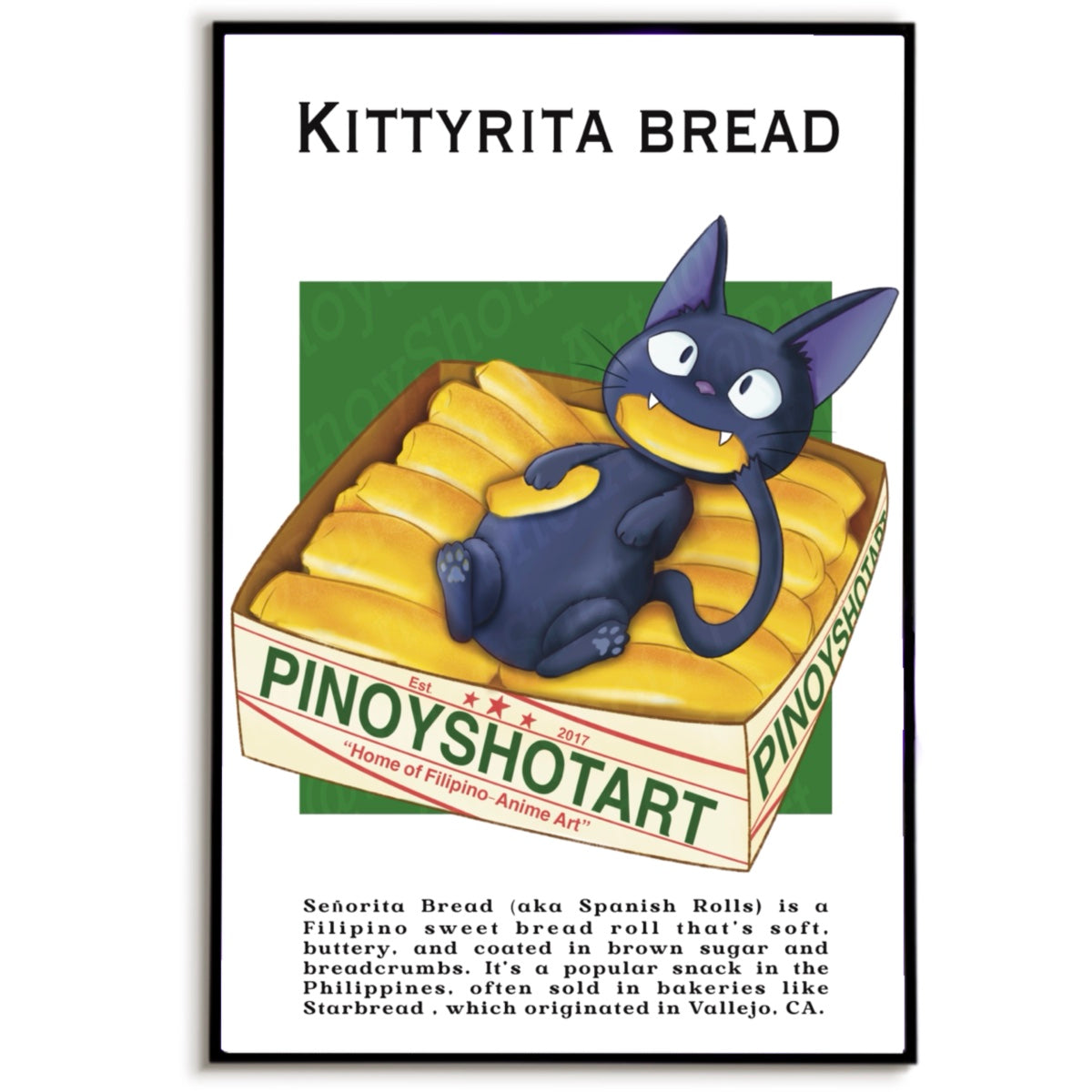 Kittyrita Bread Art Print
