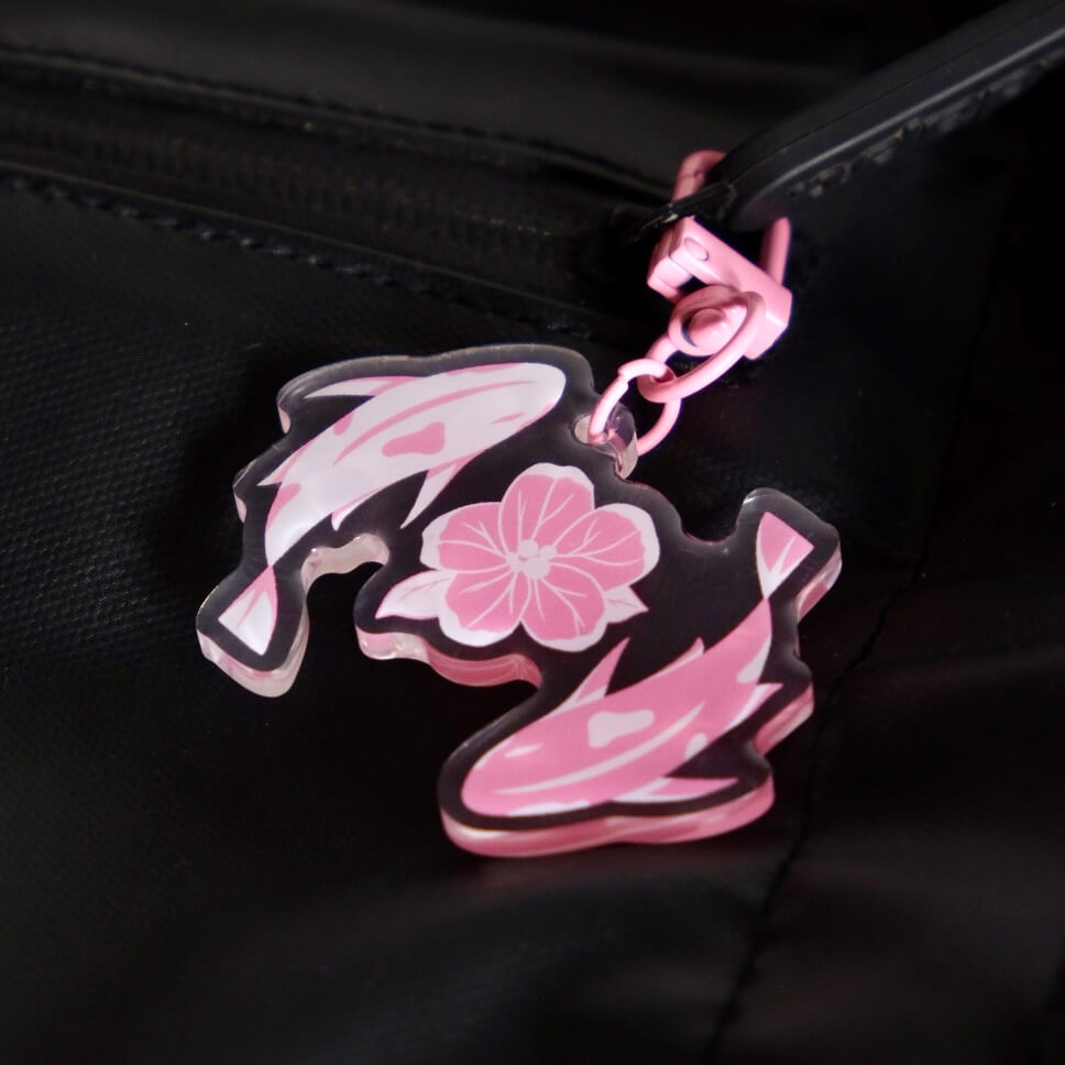 Aloha Koi Acrylic Charm