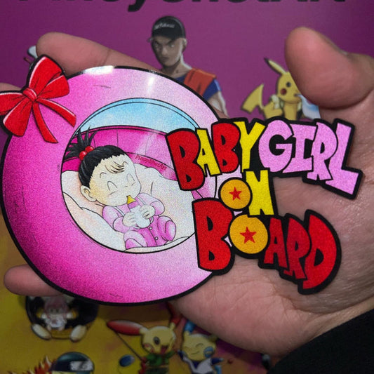 BabyGirl On Board [Reflective] Decal - BabyGirl & Pregnant On Board
