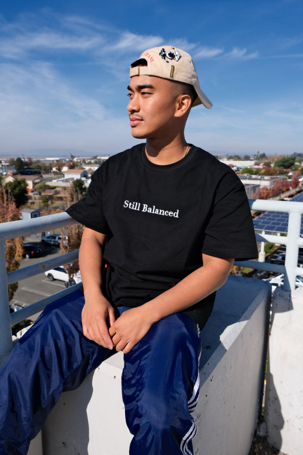 Premium Black Koi Tee (3D Embroidered)
