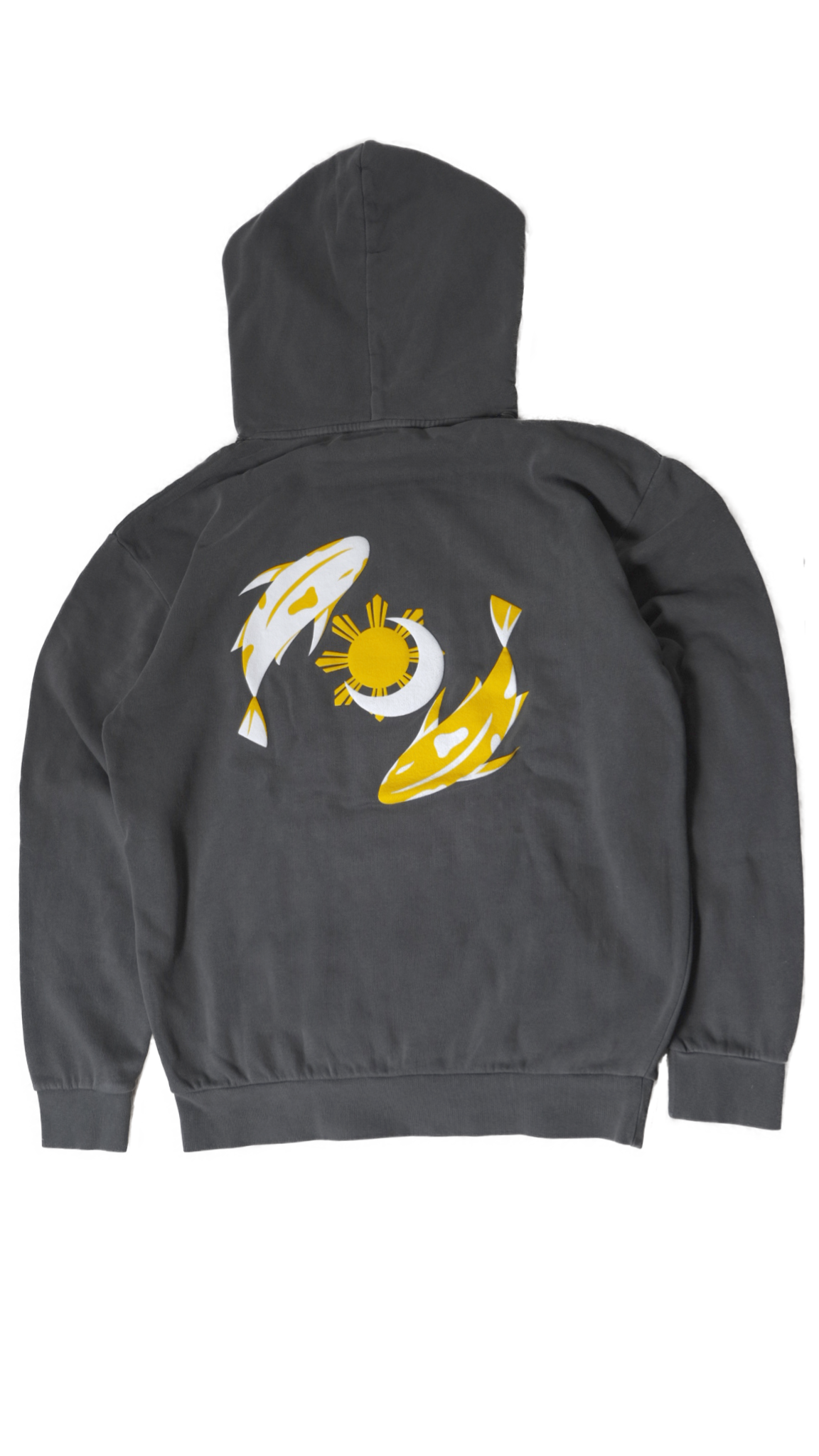 Oversized Black Pigment Hoody