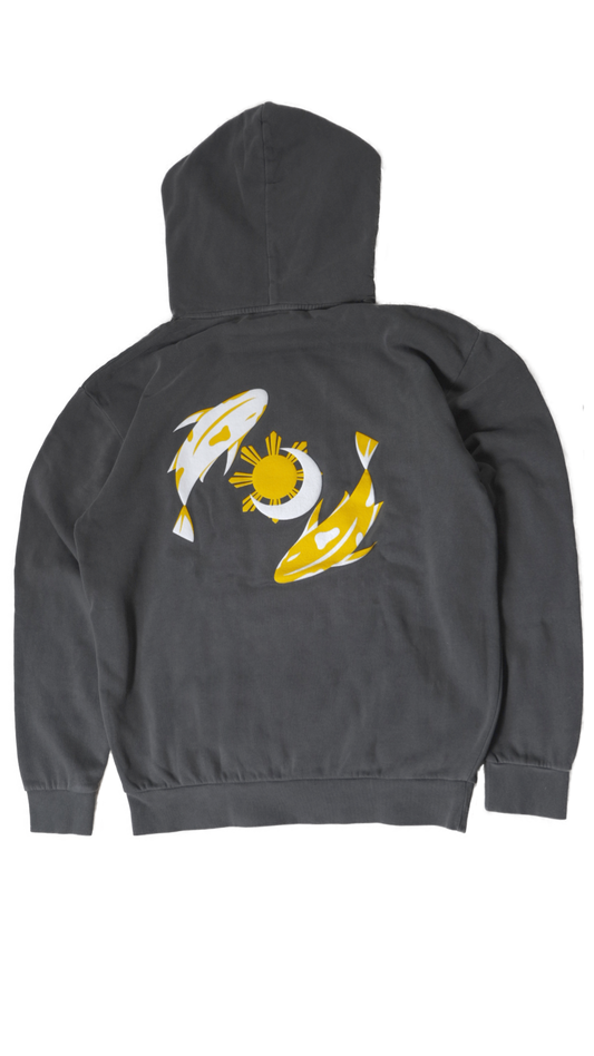 Oversized Black Pigment Hoody