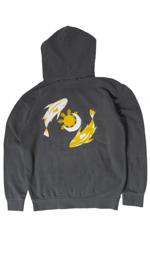 Oversized Black Pigment Hoody