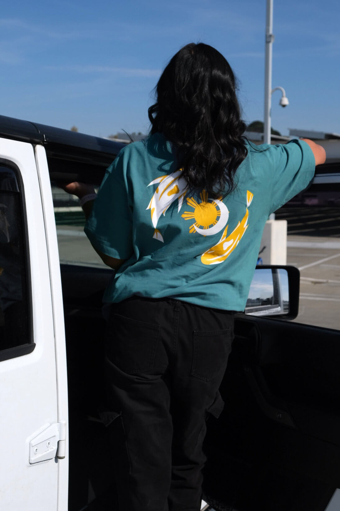 Premium Blue Koi Tee (3D Embroidered)