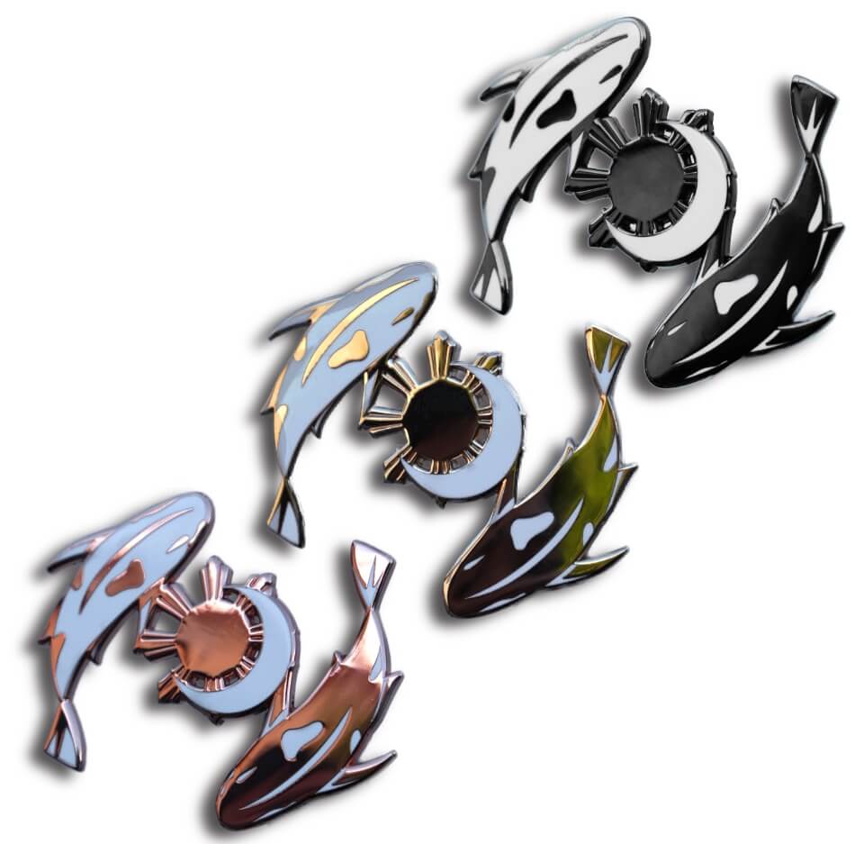 Sun & Moon Koi Fish Pin