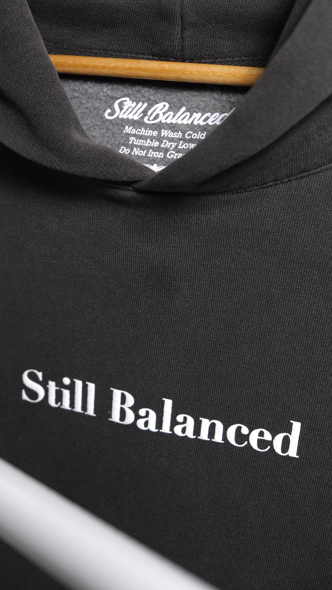 Oversized Black Pigment Hoody